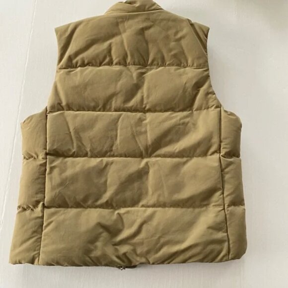 NWOT Uniqlo Men's Tan Brown Down Feather Puffer Vest Gilet Size Large - Picture 2 of 7